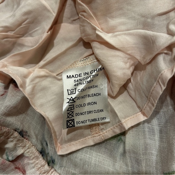 NWT Ivy City Co Mini Roselyn Pink Dress SIZE 12-18 mo Puff sleeve Cotton Linen - Picture 5 of 7